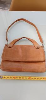 Vintage lederen handtas, schoudertas, Ophalen of Verzenden, Gebruikt, Bruin, Handtas