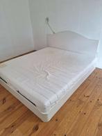 GRATUIT - urgent - Lit double 190x210, matelas 180x200, Maison & Meubles, Chambre à coucher | Lits, Enlèvement, Utilisé, Blanc