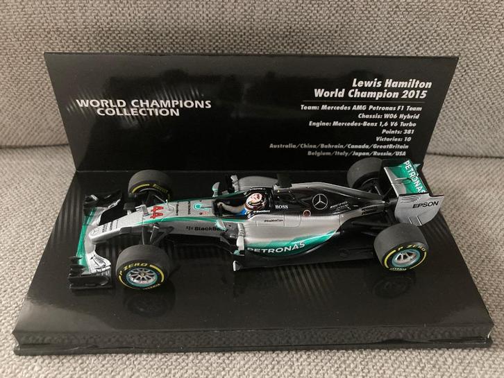Lewis Hamilton 1:43 World Champion 2015 Mercedes W06 F1, Verzamelen, Automerken, Motoren en Formule 1, Nieuw, Formule 1, Ophalen of Verzenden