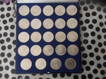 Zilveren 10 marken 24 stuks Olympiade Munchen 1972 beschikbaar voor biedingen