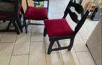 6 zwart/rode stoelen, Huis en Inrichting, Stoelen, Ophalen of Verzenden, Rood