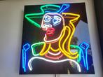 Echte vintage neon glas kunst Picasso, Huis en Inrichting, Zo goed als nieuw, Ophalen