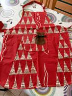 Handgemaakt kookschort - rood met kattenontwerp ️, Ophalen of Verzenden, Zo goed als nieuw, Rood, Schort