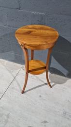 Rond bijzettafeltje, plantenstandaard, planter 40/50s, Gebruikt, Rond, Ophalen of Verzenden, 25 tot 50 cm