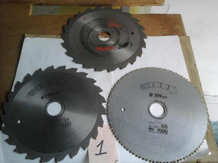 ZAAGBLADEN (Lot 1) (3stuks), Bricolage & Construction, Outillage | Pièces de machine & Accessoires, Utilisé, Enlèvement ou Envoi