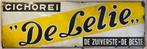 Emaille reklamebord DE LELIE, Ophalen, Gebruikt, Reclamebord