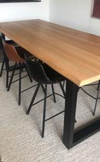 Eettafel met 6 leren stoelen, Ophalen, Zo goed als nieuw