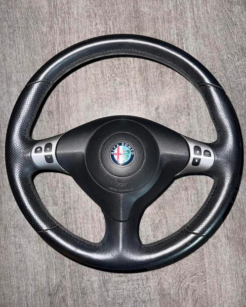 Sport Stuur Alfa Romeo met airbag zwart leder nieuwstaat, Auto-onderdelen, Besturing, Alfa Romeo, Ophalen
