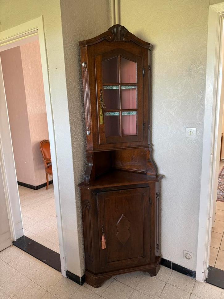 Prachtige antieke hoekplank/vitrinekast, Antiek en Kunst, Antiek | Meubels | Kasten, Ophalen