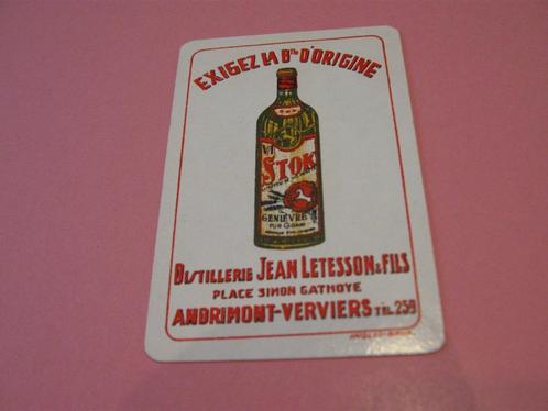 1 oude losse speelkaart Distillerie Letesson ,Verviers (118), Collections, Cartes à jouer, Jokers & Jeux des sept familles, Comme neuf