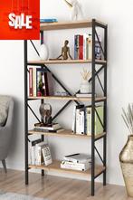 Stevige en stijlvolle boekenkast met 5 planken – Slechts €55, Huis en Inrichting, Kasten | Boekenkasten, Met plank(en), Nieuw