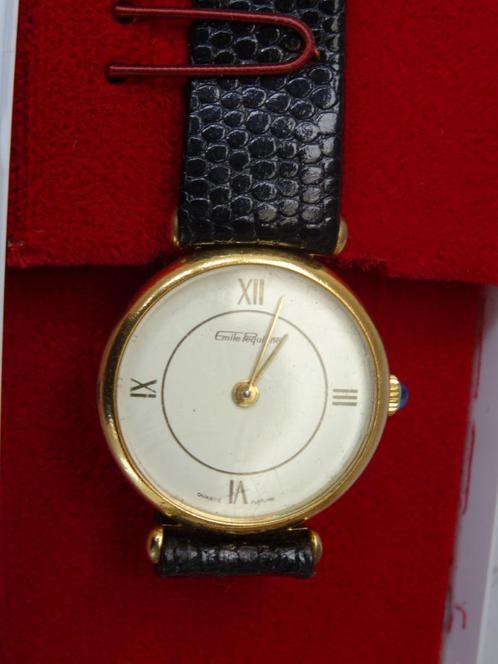 Emile Pequignet kwaliteitshorloge, Handtassen en Accessoires, Horloges | Dames, Gebruikt, Polshorloge, Leer, Ophalen of Verzenden