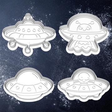  4x Ufo Cookie cutter / Koekjessnijders beschikbaar voor biedingen