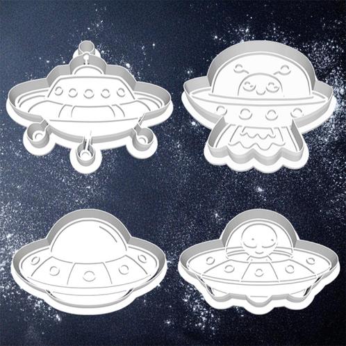 4x Ufo Cookie cutter / Koekjessnijders, Hobby en Vrije tijd, Taarten en Cupcakes maken, Nieuw, Bakvorm, Ophalen of Verzenden