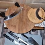 Set 2 snijplanken met 2 mezzaluna messen, Huis en Inrichting, Ophalen of Verzenden