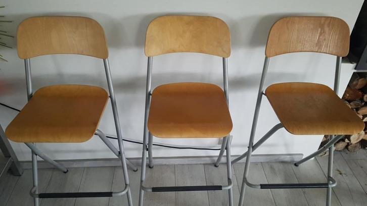 Chaises hautes pliantes Ikea, Huis en Inrichting, Stoelen, Bruin, Ophalen