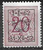 Belgie 1952 - OBP 622pre - Opdruk D - 20 c. (ZG), Postzegels en Munten, Postzegels | Europa | België, Zonder gom, Verzenden, Postfris