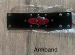 🔥 Armband met drukknopen, Bijoux, Sacs & Beauté, Bracelets, Enlèvement ou Envoi, Neuf, Noir, Synthétique ou Plastique