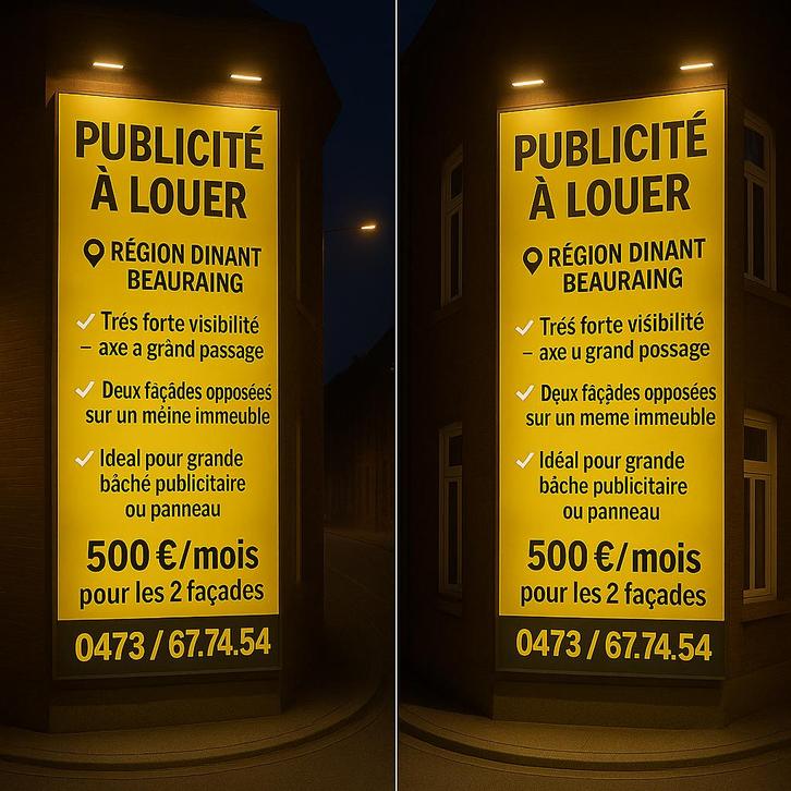 PUBLICITÉ À LOUER – RÉGION DINANT / BEAURAING, Immo, Appartementen en Studio's te huur