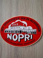 Vintage sticker warenhuis Nopri Oostduinkerke, Ophalen of Verzenden, Zo goed als nieuw, Merk