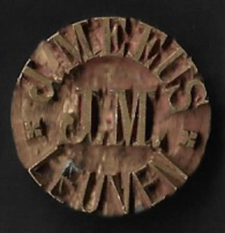Unieke oude stempel J.MEEUS    *  J.M. LEUVEN  *, Verzamelen, Biermerken, Ophalen of Verzenden