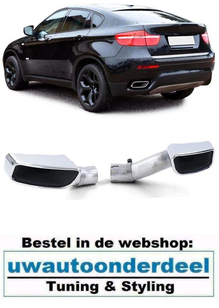 Uitlaat Sierstuk Chrome RVS Geschikt voor BMW X6 E71, Auto diversen, Tuning en Styling, Verzenden