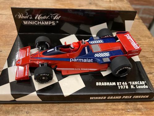 Niki Lauda 1:43 Brabham BT46 'fancar' 1978 Minichamps, Verzamelen, Automerken, Motoren en Formule 1, Nieuw, Formule 1, Ophalen of Verzenden