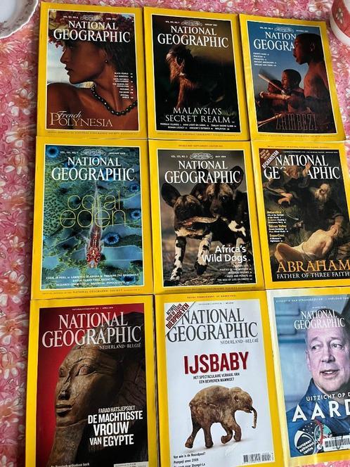 National Geographic - 9 tijdschriften, Boeken, Tijdschriften en Kranten, Wetenschap en Natuur, Ophalen of Verzenden