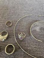 Lot vintage zilveren sieraden, Handtassen en Accessoires, Antieke sieraden, Zilver