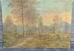 Huile sur toile paysage signe Paul schouten, Antiek en Kunst, Ophalen of Verzenden