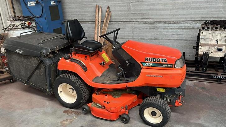 Zitmaaier Kubota G18 Diesel, Tuin en Terras, Zitmaaiers, Gebruikt, 90 tot 120 cm, Elektrische starter, Opvangbak, Versnellingen