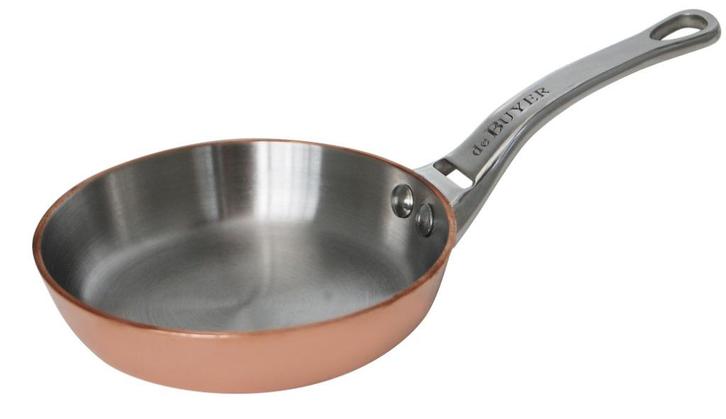 De Buyer Mini blinis pan in Koper 10cm | Liquidatieverkoop, Huis en Inrichting, Keuken | Potten en Pannen, Nieuw, Pannenset, Overige materialen