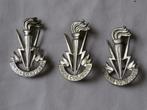 3 Mutskentekens TTR , kleur zilver , met 3 verschillen, Verzamelen, Militaria | Algemeen, Embleem of Badge, Ophalen of Verzenden