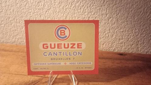 Bierlabel van de brouwerij: Gueuze Cantillon, Verzamelen, Biermerken, Zo goed als nieuw, Overige typen, Overige merken, Ophalen of Verzenden