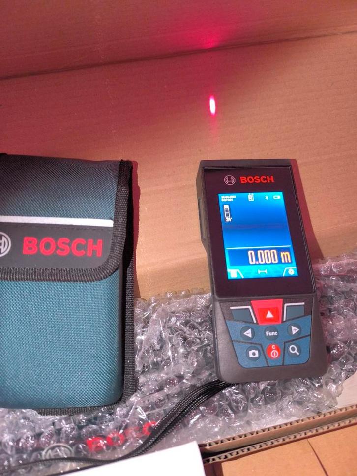 Télémètre laser Bosch glm 120 C + Trépied état comme neuf, Doe-het-zelf en Bouw, Meetapparatuur, Zo goed als nieuw, Ophalen of Verzenden