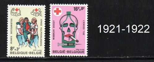 Timbres neufs ** Belgique N 1921-1922, Timbres & Monnaies, Timbres | Europe | Belgique, Non oblitéré, Croix-Rouge, Enlèvement ou Envoi