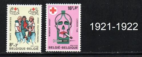 Timbres neufs ** Belgique N 1921-1922, Postzegels en Munten, Postzegels | Europa | België, Postfris, Rode kruis, Postfris, Ophalen of Verzenden