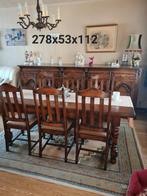 Eetkamer met tafel, 6stoelen, barkast en dressoir, Ophalen