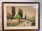 Aquarel Schilderij “Landweg - Boerderij”