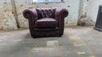 Chesterfield fauteuil, Huis en Inrichting, Fauteuils, Ophalen, Gebruikt, Leer