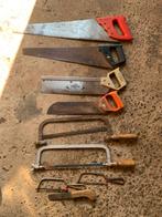 Verschillende handzagen hout en metaal, Jardin & Terrasse, Scies manuelles, Enlèvement ou Envoi