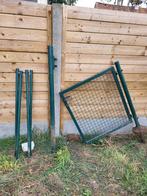 Tuinpoortje met extra paaltjes, Ophalen, Zo goed als nieuw, Staal, Draaipoort