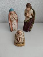 3 oude kerststalfiguren, Ophalen of Verzenden, Gebruikt