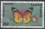 Tunesie 1960 - Yvert 1232 - Kleine monarchvlinder (ST), Postzegels en Munten, Overige landen, Verzenden, Gestempeld