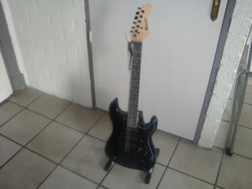 Nieuw: Dimavery ST-203 strat E-gitaar, zwart Gothic beschikbaar voor biedingen