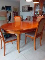 Tafel en 6 stoelen,kleur,acajou, Maison & Meubles, Tables | Tables à manger, Enlèvement