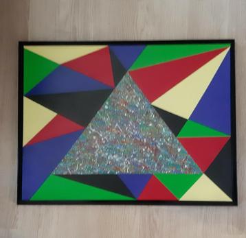 Schilderij: "Triangles" 80 / 60 cm. beschikbaar voor biedingen