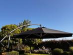 Zwarte zweefparasol inclusief demonteerbare voet, Ophalen, Gebruikt, 3 tot 4 meter, Zweefparasol