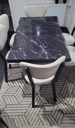 Tafel met 6 stoelen metalen poten, Huis en Inrichting, Tafels | Eettafels, Ophalen