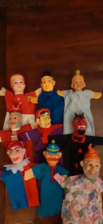 Retro handpoppen poppenkastpoppen ( C ) beschikbaar voor biedingen